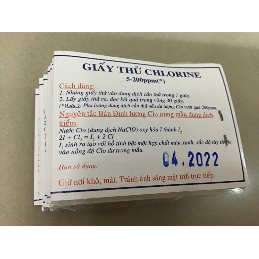 Giấy thử Chlorine 5-200ppm